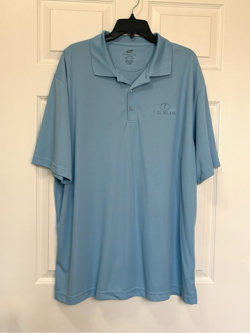 Lexus Performance Polo Shirt Mens XXL Heather Blue Ultra Club Cool & Dry Logo